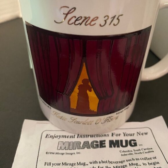 2 New VINTAGE 1995 GONE WITH THE WIND Mirage Mugs - Scarlet O'Hara & Tara - Picture 3 of 9